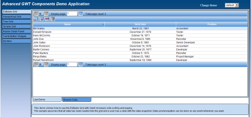 Advanced GWT Components - New Demo